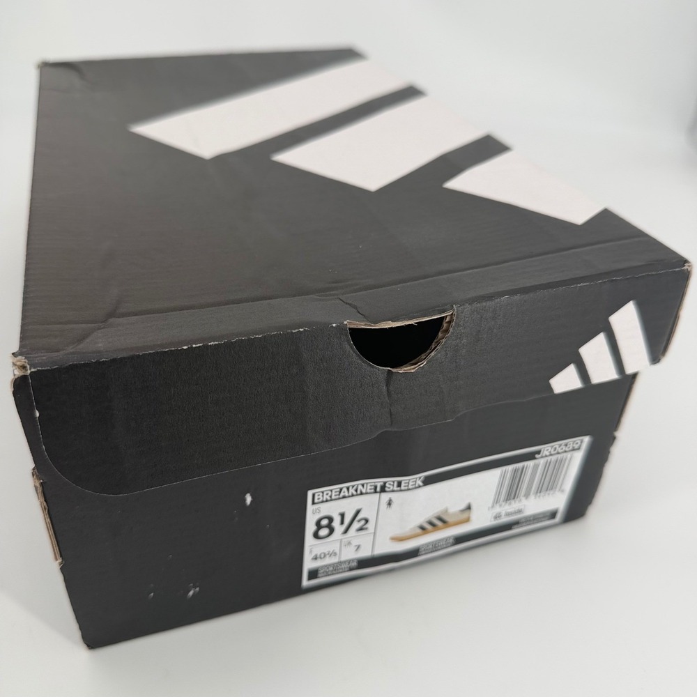 Adidas Breaknet Sleek Womens 8.5 Grey Black Gum Sole Sneakers JR0689 - Picture 10 of 10